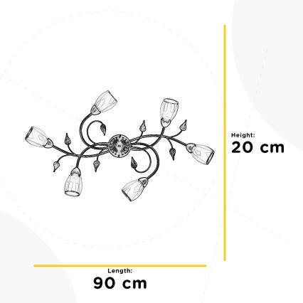 ONLI - Loftlampe LILIANA 6xE14/6W/230V