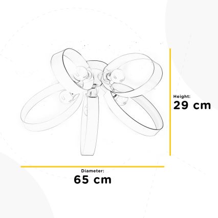 ONLI - Loftlampe SERENA 5xE14/6W/230V sort