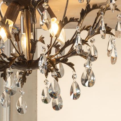 ONLI - Loftlampe TERESA 3xE14/6W/230V bronzefarvet