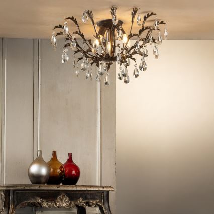 ONLI - Loftlampe TERESA 3xE14/6W/230V bronzefarvet