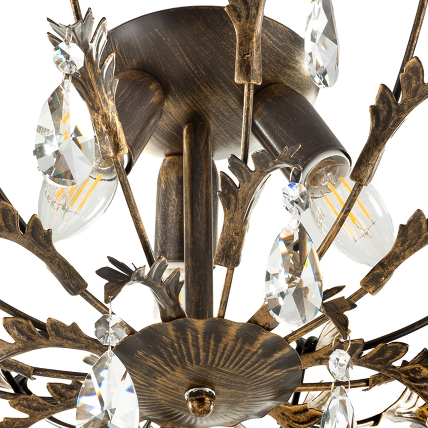 ONLI - Loftlampe TERESA 3xE14/6W/230V bronzefarvet