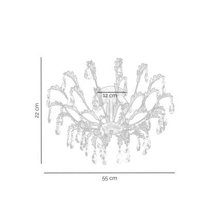 ONLI - Loftlampe TERESA 3xE14/6W/230V bronzefarvet