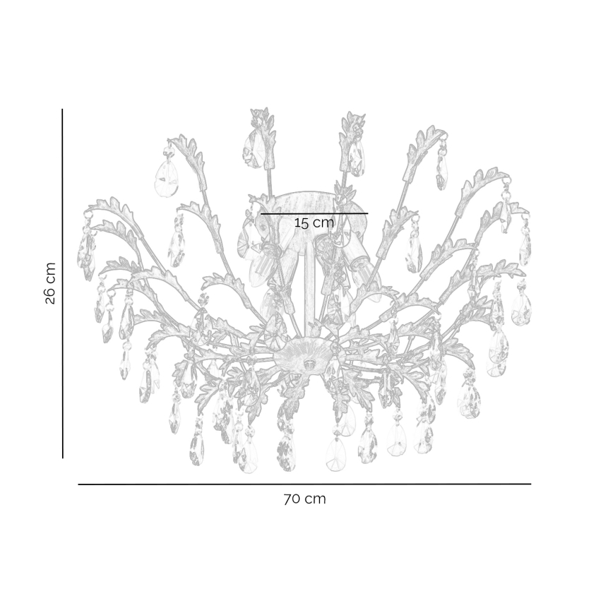 ONLI - Loftlampe TERESA 5xE14/6W/230V bronzefarvet