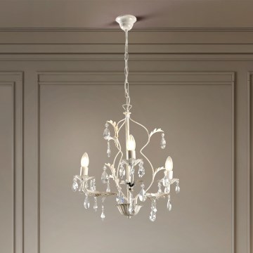 ONLI - Lysekrone på kæde TERESA 3xE14/6W/230V hvid