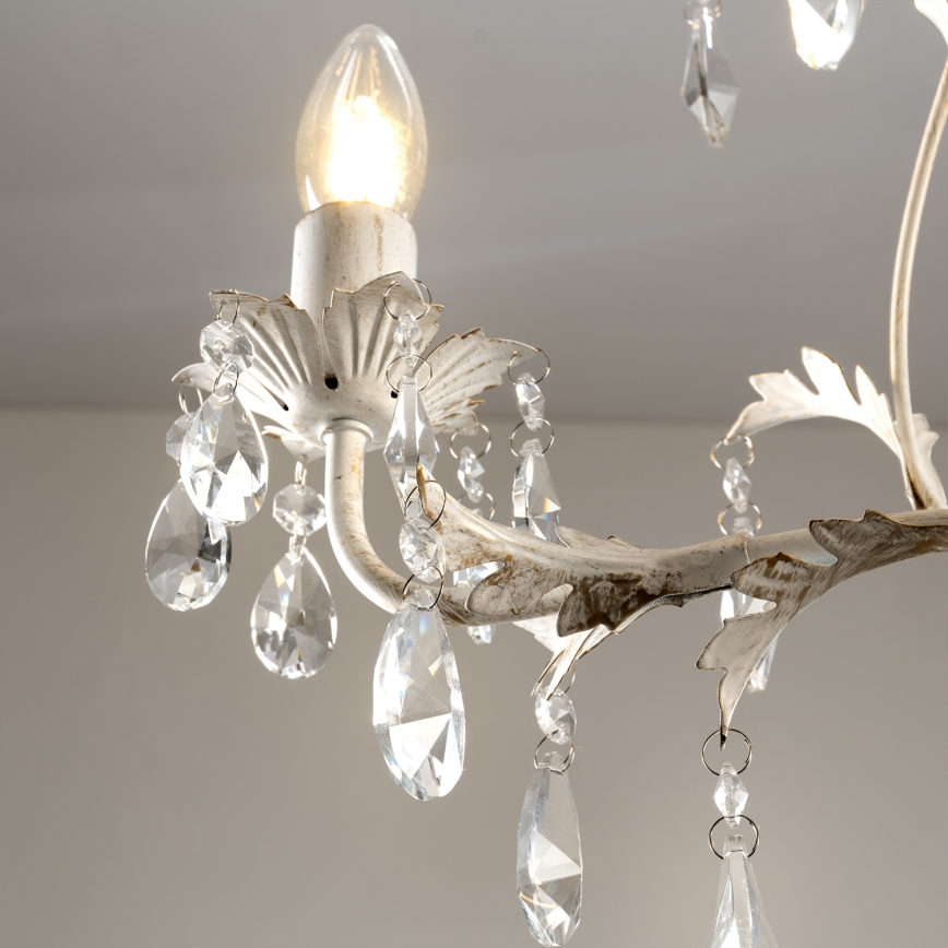 ONLI - Lysekrone på kæde TERESA 3xE14/6W/230V hvid