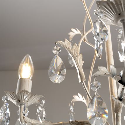 ONLI - Lysekrone på kæde TERESA 3xE14/6W/230V hvid