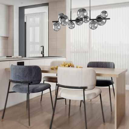 ONLI - Lysekrone på wire PALOMA 10xG9/3W/230V sort/røget