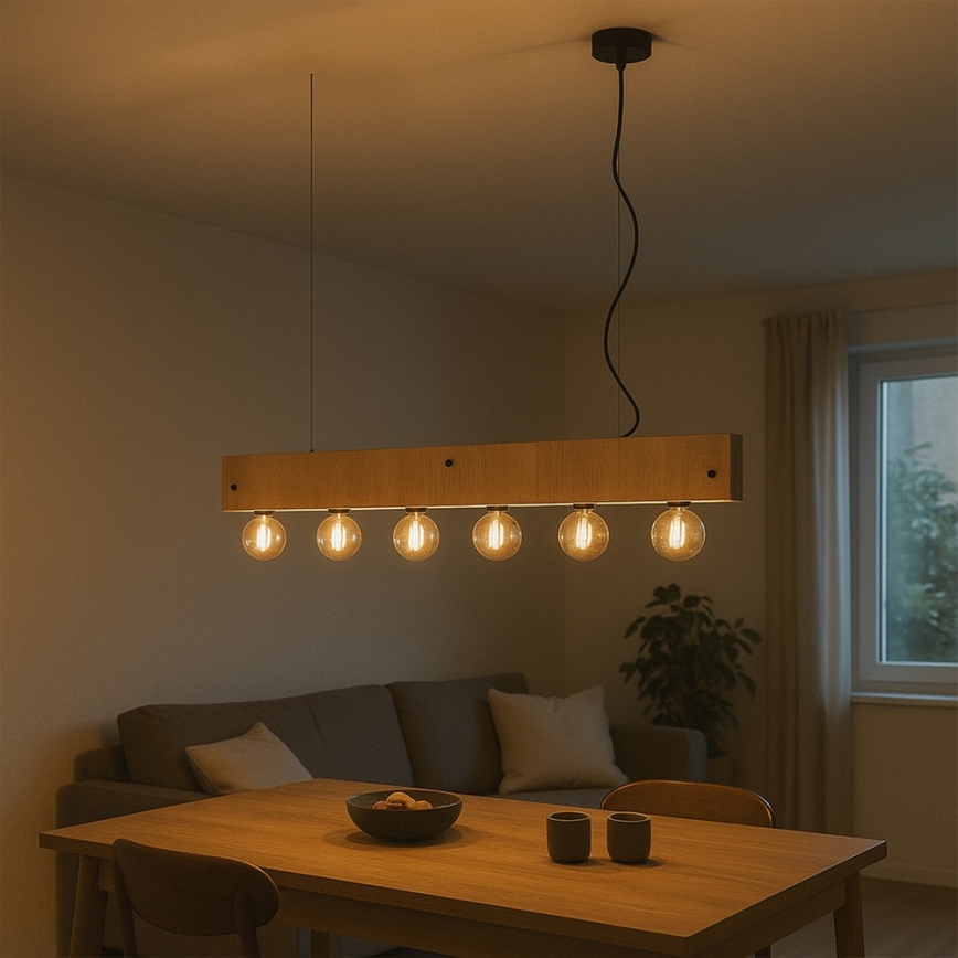 ONLI - Pendel ARGO 6xE27/22W/230V beige