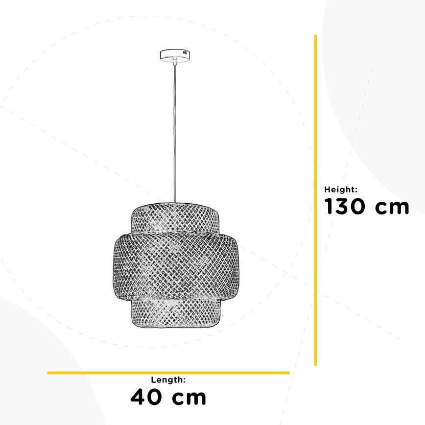 ONLI - Pendel BAMBOO 1xE27/22W/230V bambus
