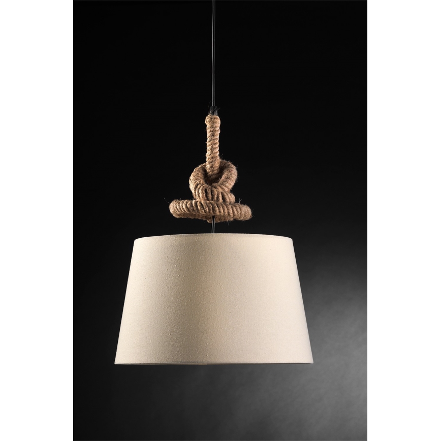 ONLI - Pendel CORDA 1xE27/22W/230V beige
