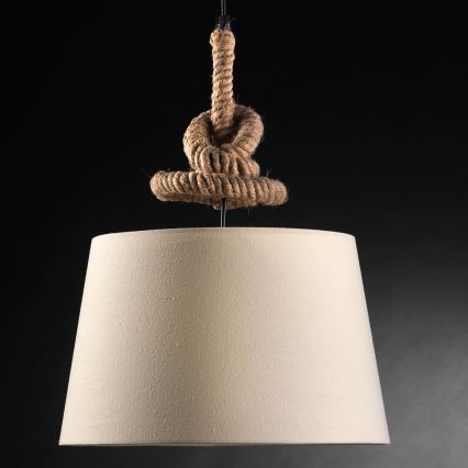 ONLI - Pendel CORDA 1xE27/22W/230V beige