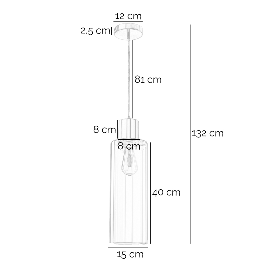 ONLI - Pendel DODO 1xE27/22W/230V skinnende krom