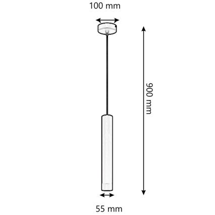 ONLI - Pendel DORA 1xE27/15W/230V sort