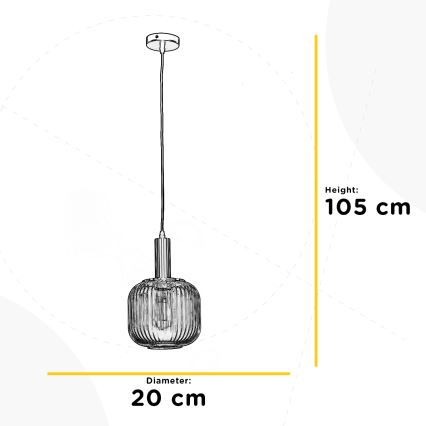 ONLI - Pendel DOROTY 1xE27/22W/230V diameter 20 cm