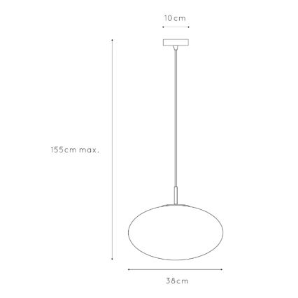 ONLI - Pendel JANET 1xE27/6W/230V diameter 38 cm