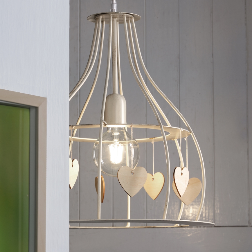ONLI - Pendel LEONILDE 1xE27/15W/230V beige