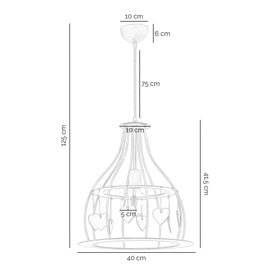 ONLI - Pendel LEONILDE 1xE27/15W/230V beige