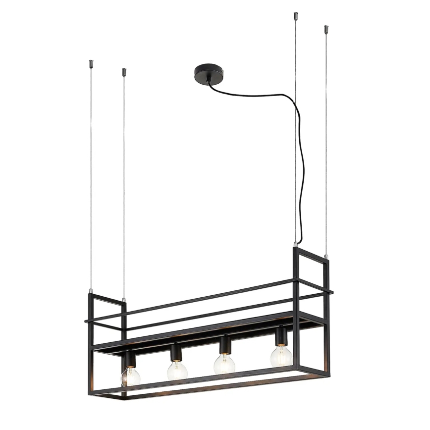 ONLI - Pendel med hylde JEFFER 4xE27/22W/230V sort