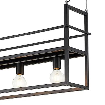 ONLI - Pendel med hylde JEFFER 4xE27/22W/230V sort