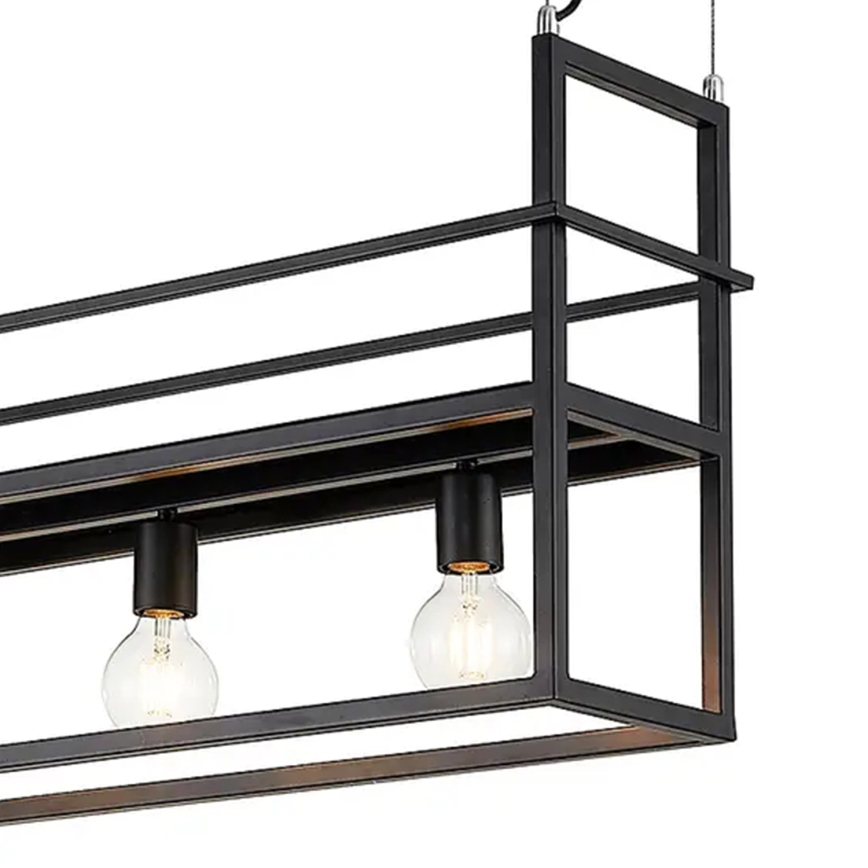 ONLI - Pendel med hylde JEFFER 4xE27/22W/230V sort