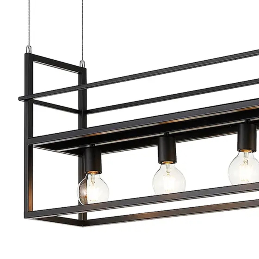 ONLI - Pendel med hylde JEFFER 4xE27/22W/230V sort