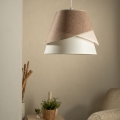 ONLI - Pendel med kabel POLLON 1xE27/15W/230V brun/creme/beige