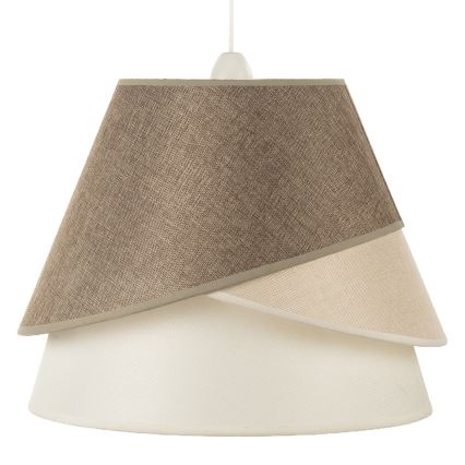 ONLI - Pendel med kabel POLLON 1xE27/15W/230V brun/creme/beige