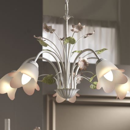 ONLI - Pendel med kædeophæng BOTTON DORO 5xE14/6W/230V
