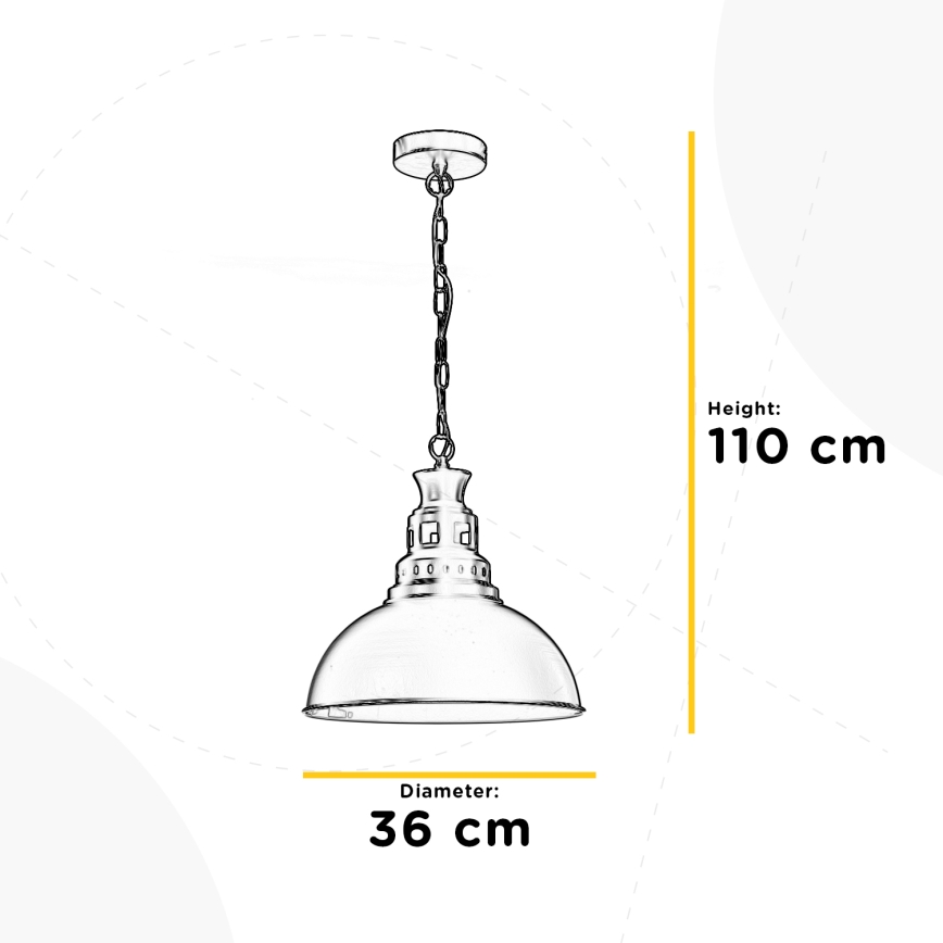 ONLI - Pendel med kædeophæng ISTANBUL 1xE27/22W/230V sort