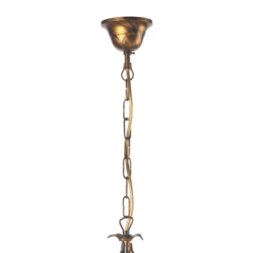 ONLI - Pendel med kædeophæng KAREN 5xE14/6W/230V bronze