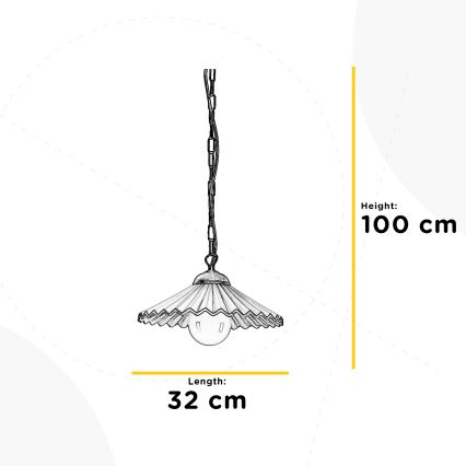 ONLI - Pendel med kædeophæng ROSINA 1xE27/22W/230V