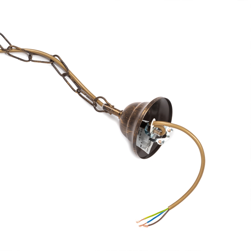 ONLI - Pendel med kædeophæng TERESA 5xE14/6W/230V bronze