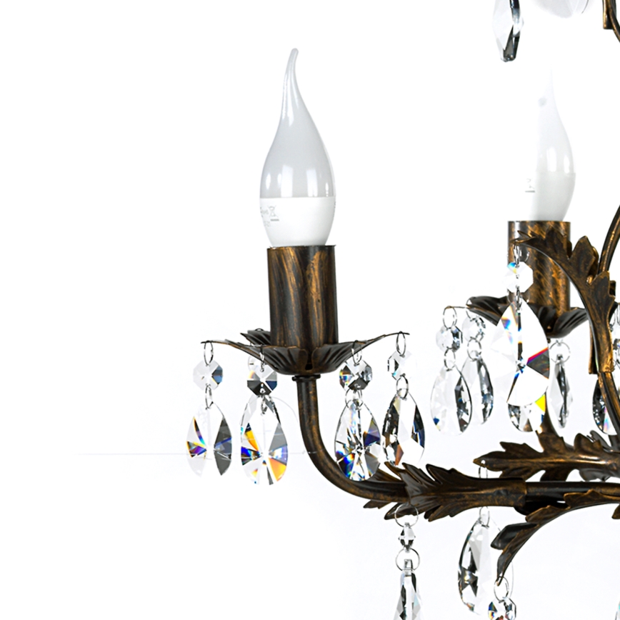 ONLI - Pendel med kædeophæng TERESA 5xE14/6W/230V bronze