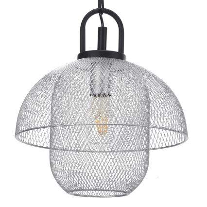 ONLI - Pendel med kædeophæng ZAIR 1xE27/22W/230V sort/sølvfarvet