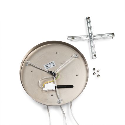 ONLI - Pendel på ledning DOROTY 3xE27/15W/230V hvid/blank krom