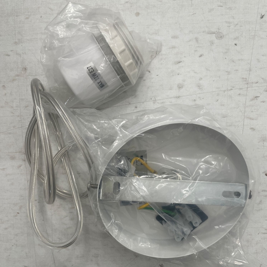 ONLI - Pendel RICKY 1xE27/15W/230V diameter 40 cm hvid
