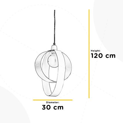ONLI - Pendel SERENA 1xE27/22W/230V hvid