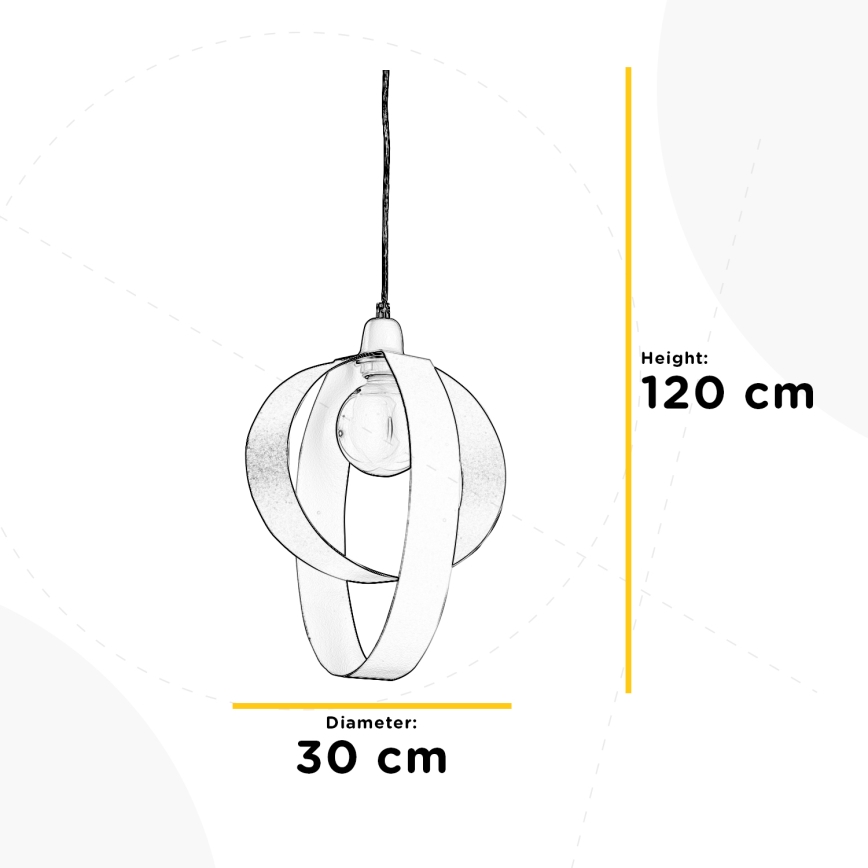 ONLI - Pendel SERENA 1xE27/22W/230V hvid
