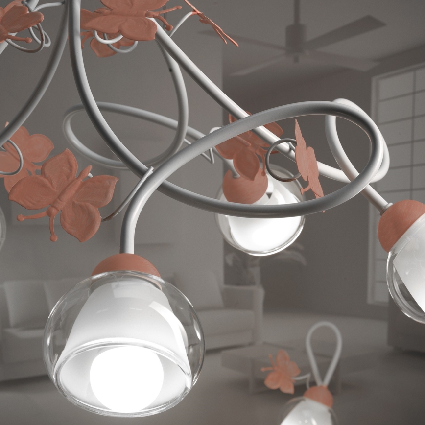 ONLI - Pendel til børn BUTTERFLY 5xE14/6W/230V