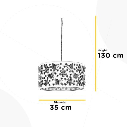 ONLI - Pendel til børn TITILLA 1xE27/22W/230V lilla/hvid