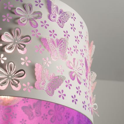 ONLI - Pendel til børn TITILLA 1xE27/22W/230V lilla/hvid