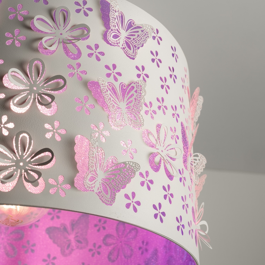 ONLI - Pendel til børn TITILLA 1xE27/22W/230V lilla/hvid