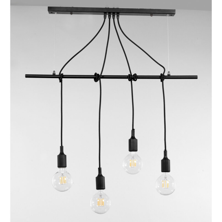 ONLI - Pendel WIRE 4xE27/15W/230V sort