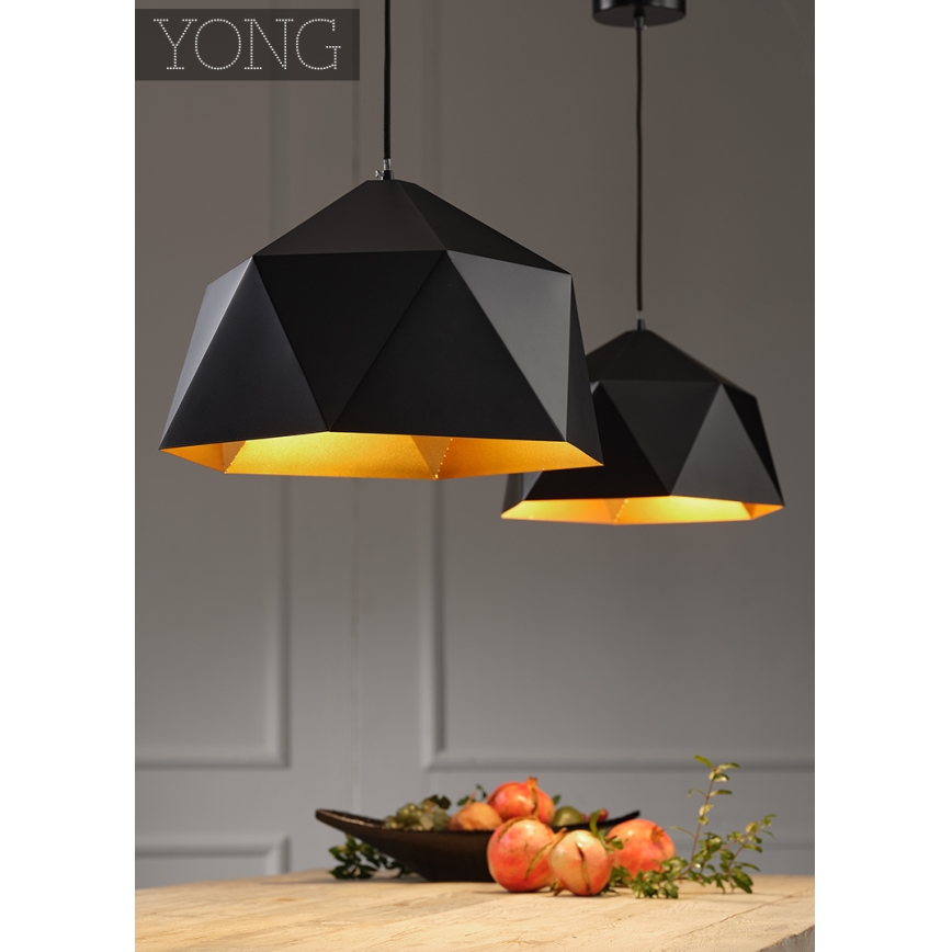 ONLI - Pendel YONG 1xE27/22W/230V sort diameter 46 cm