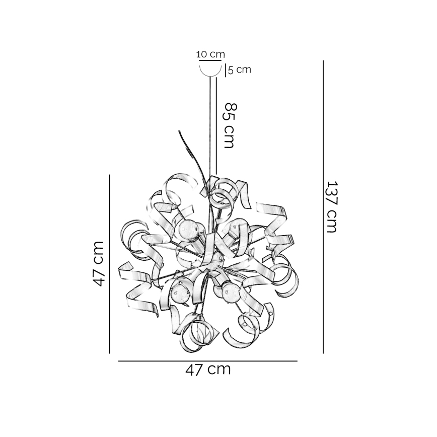 ONLI -  Pendel ZOE 6xE14/6W/230V hvid