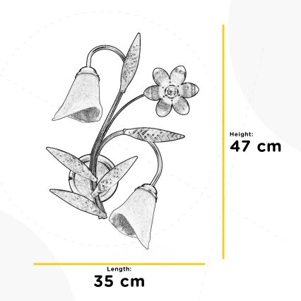 ONLI - Væglampe ALGA 2xE14/6W/230V bronze