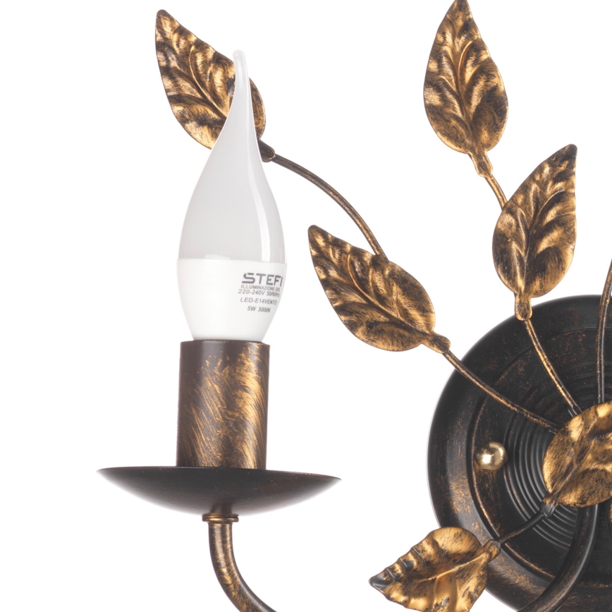 ONLI - Væglampe COLLANA 1xE14/6W/230V bronze/guldfarvet