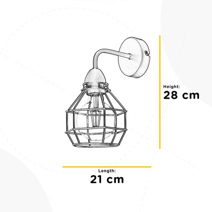 ONLI - Væglampe EDDERKOP 1xE27/15W/230V sort
