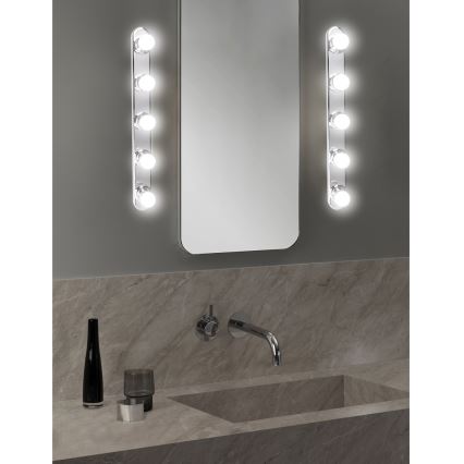 ONLI - Væglampe HOLLYWOOD 5xE14/6W/230V skinnende krom
