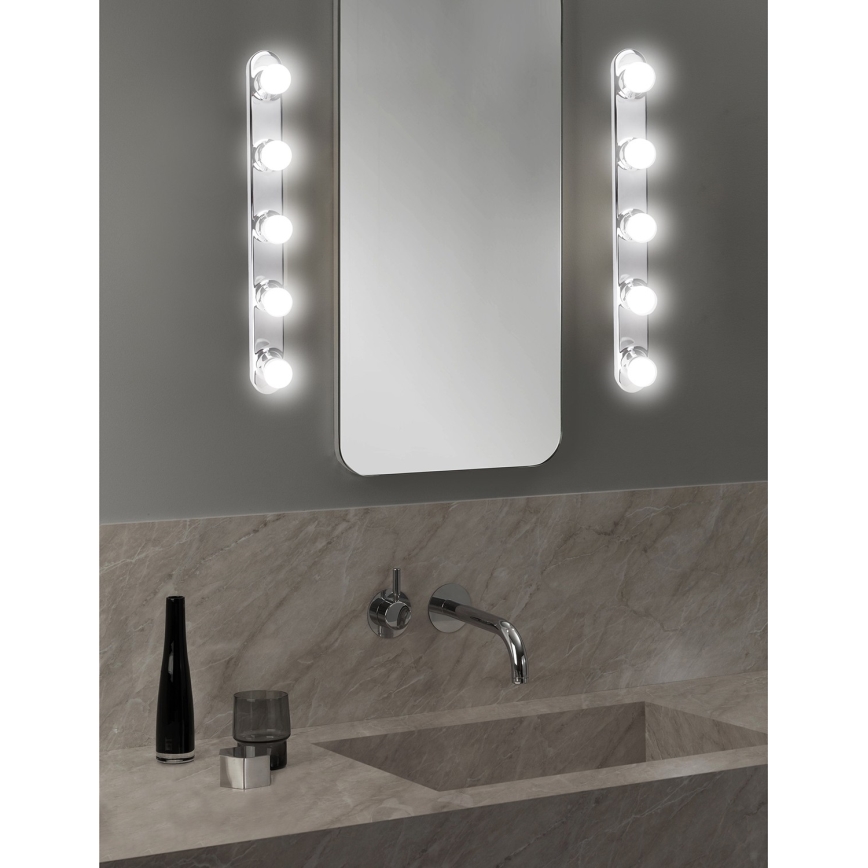 ONLI - Væglampe HOLLYWOOD 5xE14/6W/230V skinnende krom